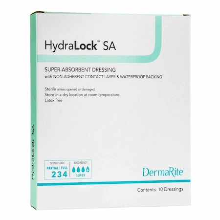 Hydralock Sa Super Absorbent Dressing 6 X 10 Inch Rectangle, 10PK 60610